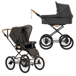 Naturkind Ida - Erdmännchen - 2in1 Klassik-Kinderwagen-Set inkl. Babywanne Ida & Sportsitz 