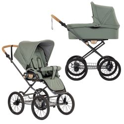 Naturkind Ida - Jade - 2in1 Klassik-Kinderwagen-Set inkl. Babywanne Ida & Sportsitz 