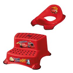 Keeeper 2er Set Cars Cherry Red Schemel 2-stufig und WC-Sitz