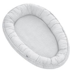Julius Zöllner Nido Jersey Kuschelnest 80 x 55 cm Tiny Squares Grey