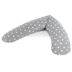 Theraline Das Komfort Stillkissen 180 cm inkl. Bezug Big Stars grau