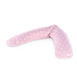 Theraline Komfort Stillkissen inkl. Bezug 180 x 34 cm Big Stars rosa Mikroperlen