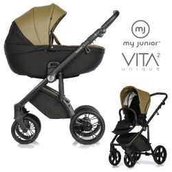 My Junior VITA unique 2 - 2in1 Kinderwagen-Set Green Shot - XXL-Zubehörpaket
