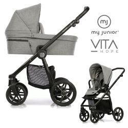 My Junior VITA HOPE 2in1 Kinderwagen-Set - Lava Grey - XXL-Zubehörpaket