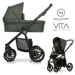 My Junior VITA HOPE 2in1 Kinderwagen-Set - Moss Green - XXL-Zubehörpaket