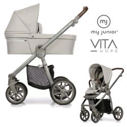My Junior VITA HOPE 2in1 Kinderwagen-Set - Stone Grey - XXL-Zubehörpaket