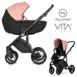 My Junior VITA unique 2 - 2in1 Kinderwagen-Set Melon Rose - XXL-Zubehörpaket