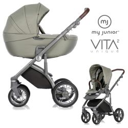 My Junior VITA unique 2 - 2in1 Kinderwagen-Set Pistacchio Green - XXL-Zubehörpaket