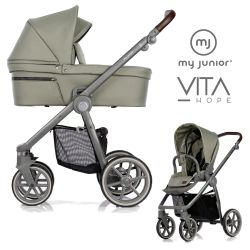 My Junior VITA HOPE 2in1 Kinderwagen-Set - NEW Pistaccio Green - XXL-Zubehörpaket