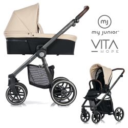 My Junior VITA HOPE 2in1 Kinderwagen-Set - NEW Vanila Sky - XXL-Zubehörpaket