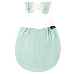 Träumeland Außenschlafsack LIEBMICH Pünktchen mint, Größe 68/74