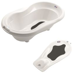 Rotho Babydesign TOP Badewanne mit Badewanneneinsatz weiß