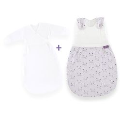 Träumeland Babyschlafsack LIEBMICH 2-teilig Set Gr. 44 Schmusekatze