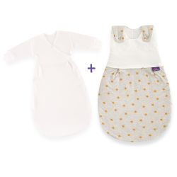 Träumeland Babyschlafsack LIEBMICH 2tlg. Set Größe 44 Sternentraum gelb