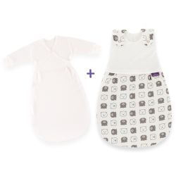 Träumeland Babyschlafsack LIEBMICH 3tlg. Set Größe 56/62 Kleiner Bär
