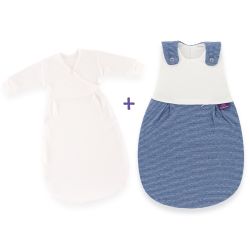 Träumeland Babyschlafsack LIEBMICH 3tlg. Set Größe 50/56 Wellenmeer