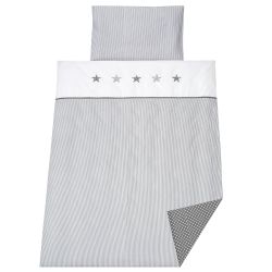 Schardt Bettwäsche mit Stickerei 2-teilig Stern grau