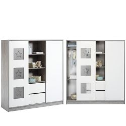 Schardt Kleiderschrank mit 2 Schiebetüren und Mittelregal Eco Star