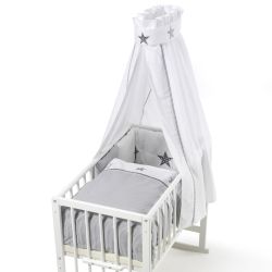 Schardt Himmelset für Wiege Wiegenset Stern grau