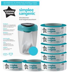 Simplee Sangenic Windeleimer blau inkl. 7 Nachfüllkassetten