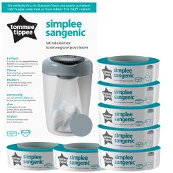 Simplee Sangenic Windeleimer grau inkl. 7 Nachfüllkassetten
