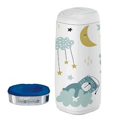 Angelcare Windeleimer Dress-Up XL 66 cm Höhe mit Bezug Sleepy Bear