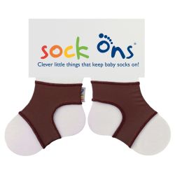 Sock Ons Sockenhalter Babysocken Large 6-12m Braun