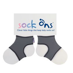 Sock Ons Sockenhalter Söckchenhalter Babysocken Large 6-12m Dunkelgrau