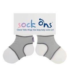 Sock Ons Sockenhalter Söckchenhalter Babysocken Large 6-12m Hellgrau