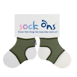 Sock Ons Sockenhalter Söckchenhalter Babysocken Large 6-12m Olive