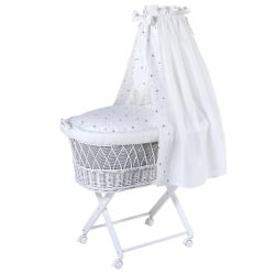 Schardt Stubenwagen Babsi weiss Sternchen grau