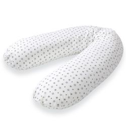 Träumeland Bezug für Stillkissen 190 cm elastisch graue Sterne 