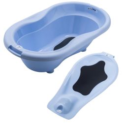 Rotho 2er Set TOP Badewanne Sky Blue mit Wanneneinsatz 