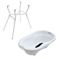 Rotho Babydesign Badewannenständer mit TOP Badewanne weiss