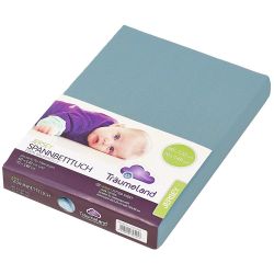 Träumeland Spannbetttuch Jersey 60 x 120 cm + 70 x 140 cm ozeanblau 