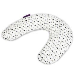 Träumeland Seitenlagerungskissen mit EPS- Perlen Füllung  - graue Vögel