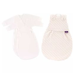 Träumeland Babyschlafsack LIEBMICH 3tlg. Set Twister beige Größe 68/74