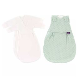 Träumeland Babyschlafsack LIEBMICH 3tlg. Set Twister grün Größe 62/68