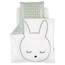 Träumeland Bettwäsche 80/80 + 35/40 cm Kuschelhase 