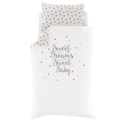 Träumeland Bettwäsche 100x135 + 40x60 cm Sternentraum gelb 