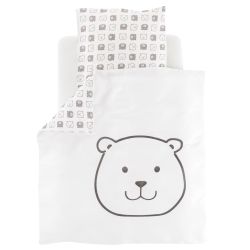 Träumeland Bettwäsche 80x80 + 35x40 cm Kleiner Bär 