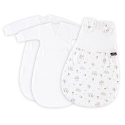Träumeland Babyschlafsack LIEBMICH 3tlg. Set Vögelchen, Größe 68/74