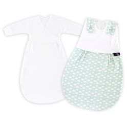 Träumeland Babyschlafsack LIEBMICH 2tlg. Set Wolke mint, Größe 44
