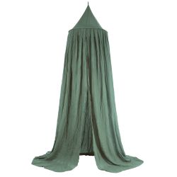 Jollein Moskitonetz Vintage 245 cm ash green Betthimmel für Kinder- & Babybett