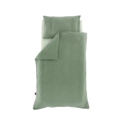 Träumeland Bettwäsche Baumwollmusselin salbei grün 100/135 + 40/60 cm