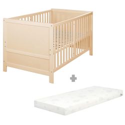 roba Babybett EASY SLEEP 70x140 cm inkl Matratze safe asleep Roll Air natur