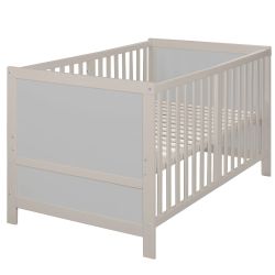 roba Babybett EASY SLEEP 70x140 cm inkl. Umbauecken 3 Schlupfsprossen grau