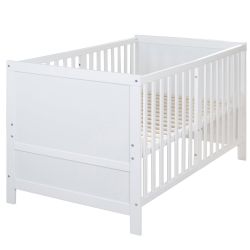 roba Babybett EASY SLEEP 70x140 cm inkl. Umbauecken 3 Schlupfsprossen weiß