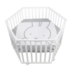 Roba Kids Laufgitter miffy 6-eckig inkl. Schutzeinlage - weiß