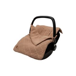 Jollein Fußsack Gruppe 0+ 3/5 Punkte Check Knit Biscuit Braun